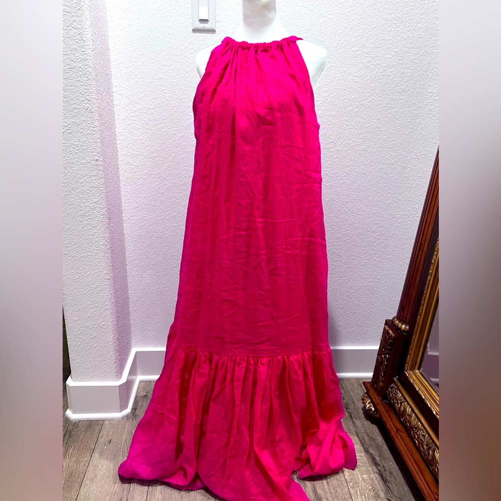Hot Pink Banana Republic Maxi Dress size L